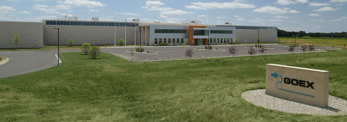 Exterior of GOEX building in Janesville, Wisconsin